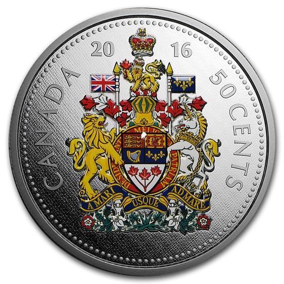 2016 Canada 5 oz Silver $1 Big Coin Series 50 Cent Coin 2016 Canada 5 oz Silver $1 Big Coin Series 50 Cent Coin